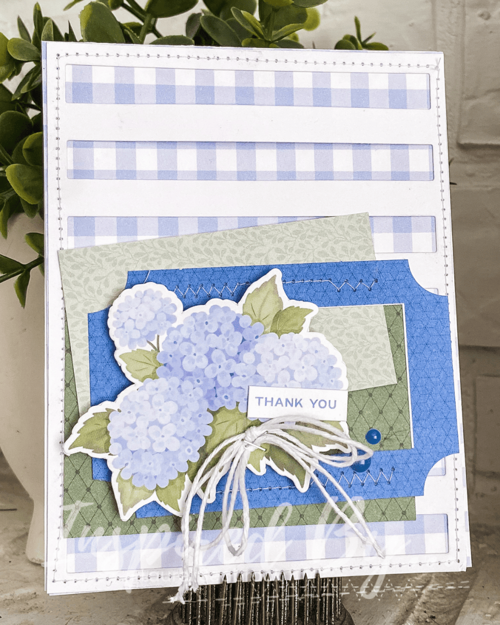 Hydrangea Thank You with&nbsp;Laurel